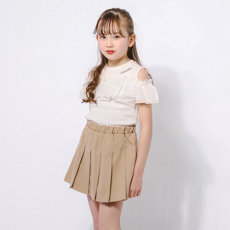 「快適さらリブ素材」カットショルダーシアーフリルリブトップス | URBAN CHERRY | 詳細画像14 