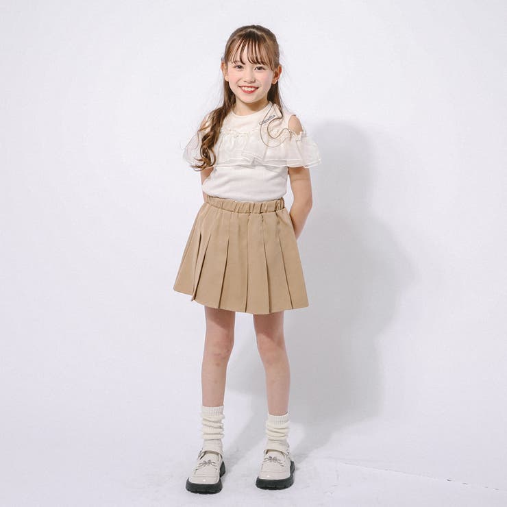 「快適さらリブ素材」カットショルダーシアーフリルリブトップス | URBAN CHERRY | 詳細画像16 