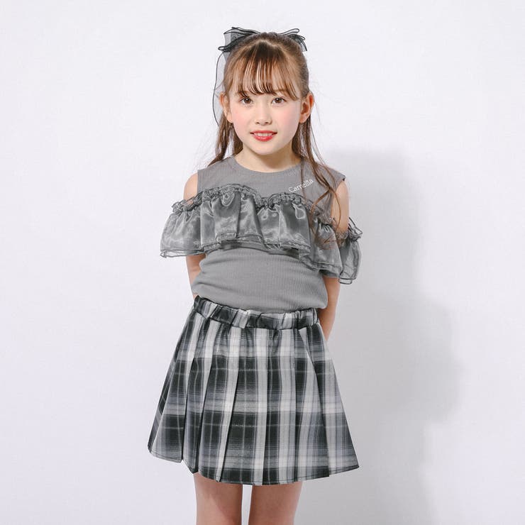 「快適さらリブ素材」カットショルダーシアーフリルリブトップス | URBAN CHERRY | 詳細画像18 