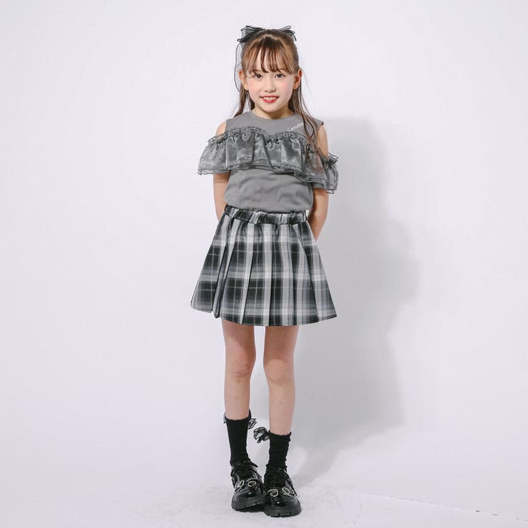 「快適さらリブ素材」カットショルダーシアーフリルリブトップス | URBAN CHERRY | 詳細画像19 