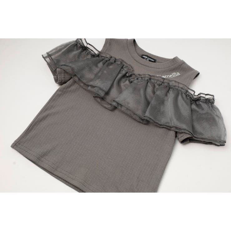 「快適さらリブ素材」カットショルダーシアーフリルリブトップス | URBAN CHERRY | 詳細画像21 