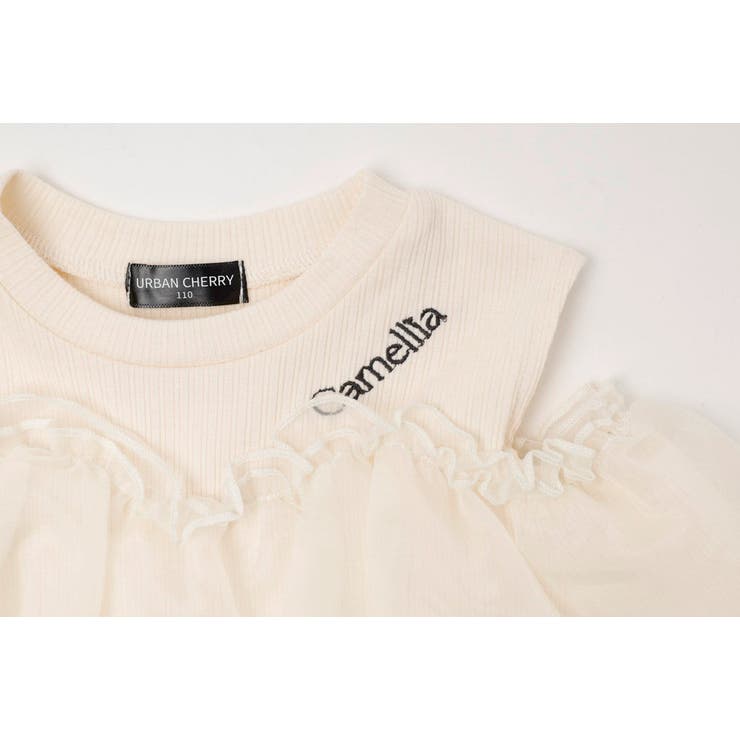 「快適さらリブ素材」カットショルダーシアーフリルリブトップス | URBAN CHERRY | 詳細画像26 