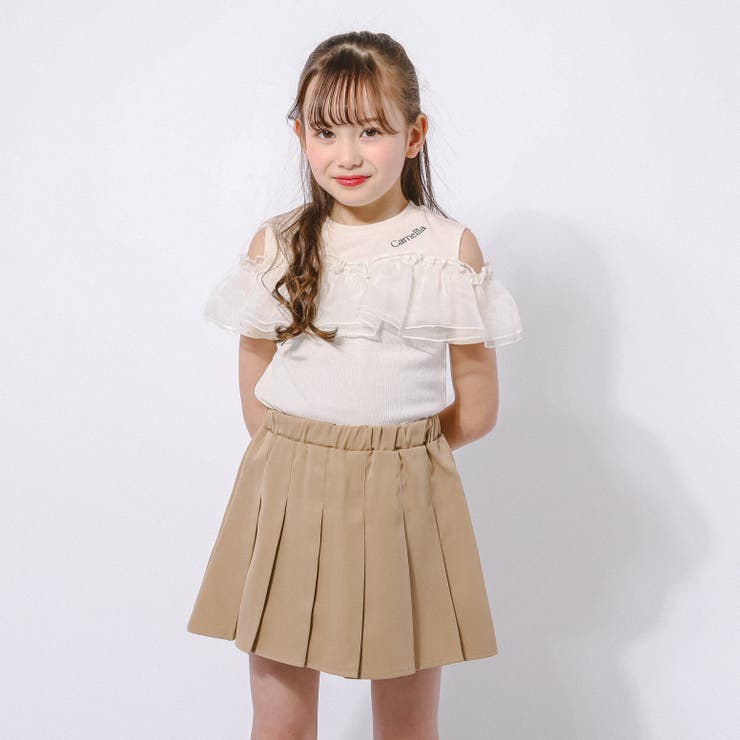 「快適さらリブ素材」カットショルダーシアーフリルリブトップス | URBAN CHERRY | 詳細画像32 