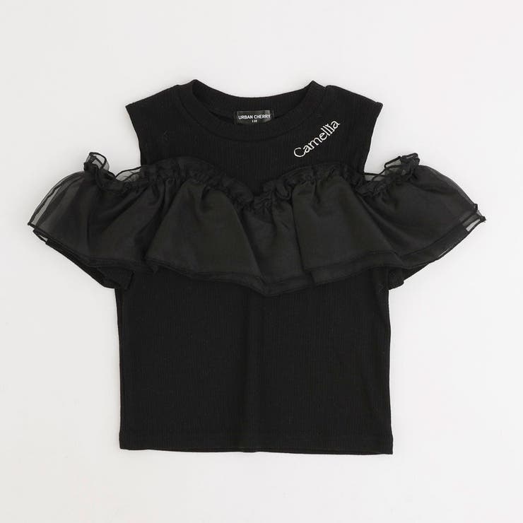 「快適さらリブ素材」カットショルダーシアーフリルリブトップス | URBAN CHERRY | 詳細画像7 