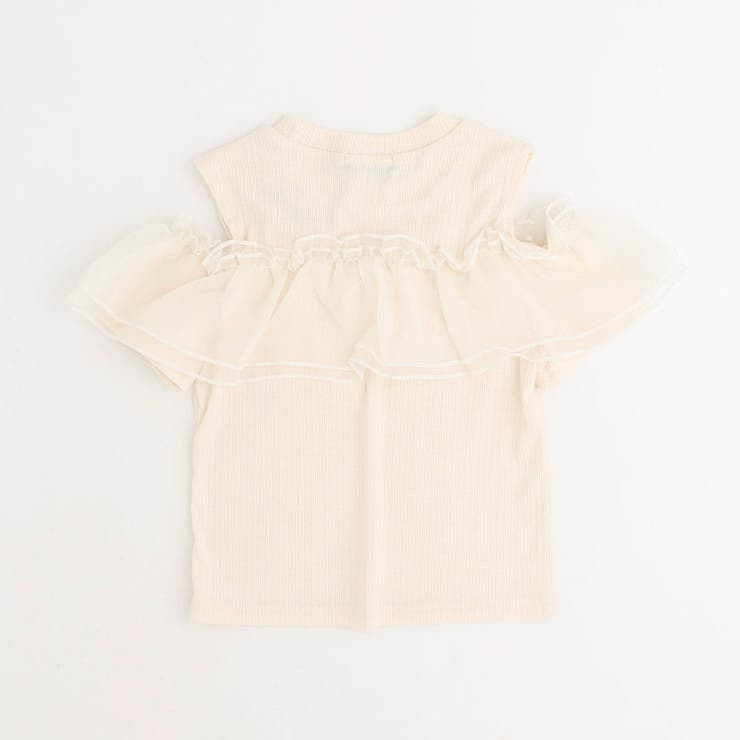 「快適さらリブ素材」カットショルダーシアーフリルリブトップス | URBAN CHERRY | 詳細画像8 