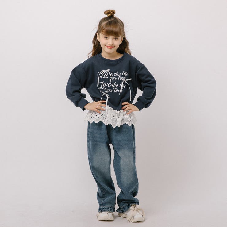 フレンチロゴプリントレースドッキングトレーナー | URBAN CHERRY | 詳細画像3 