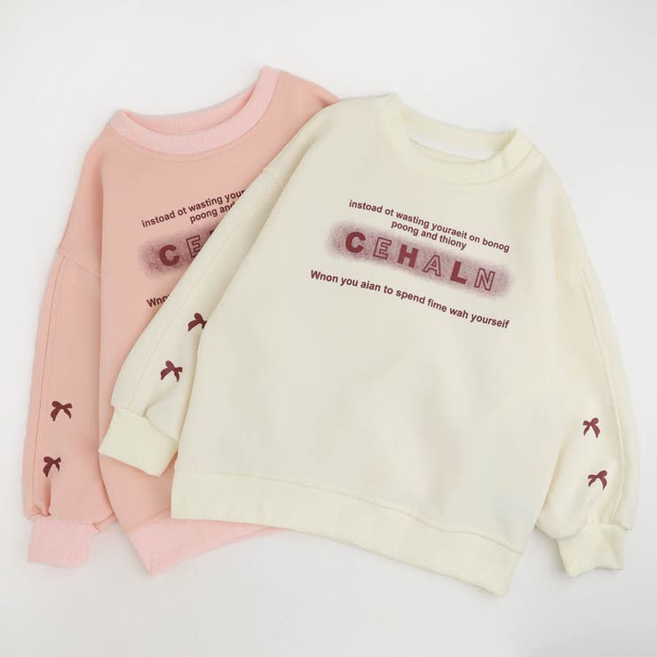 ショルダーリボンデザインプリントトレーナー | URBAN CHERRY | 詳細画像2 