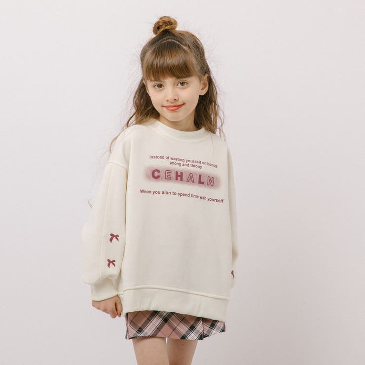 ショルダーリボンデザインプリントトレーナー | URBAN CHERRY | 詳細画像3 