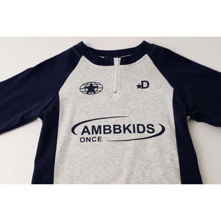 バイカラーフロントロゴプリントハーフジップトップス | URBAN CHERRY | 詳細画像14 