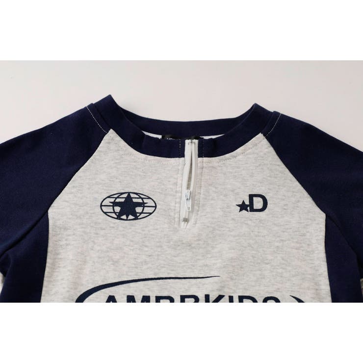 バイカラーフロントロゴプリントハーフジップトップス | URBAN CHERRY | 詳細画像16 