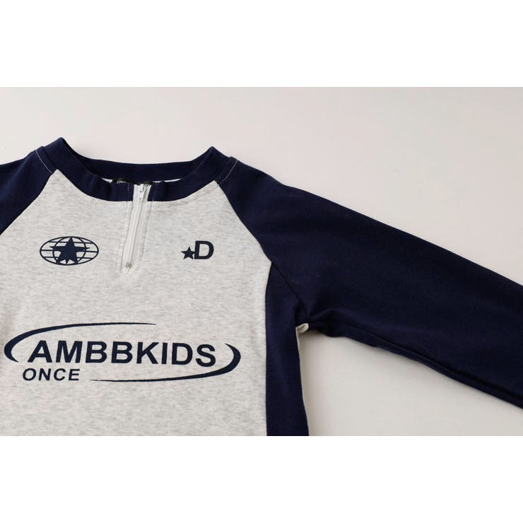 バイカラーフロントロゴプリントハーフジップトップス | URBAN CHERRY | 詳細画像18 