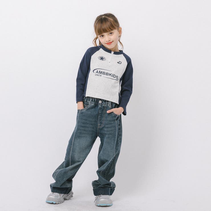 バイカラーフロントロゴプリントハーフジップトップス | URBAN CHERRY | 詳細画像22 