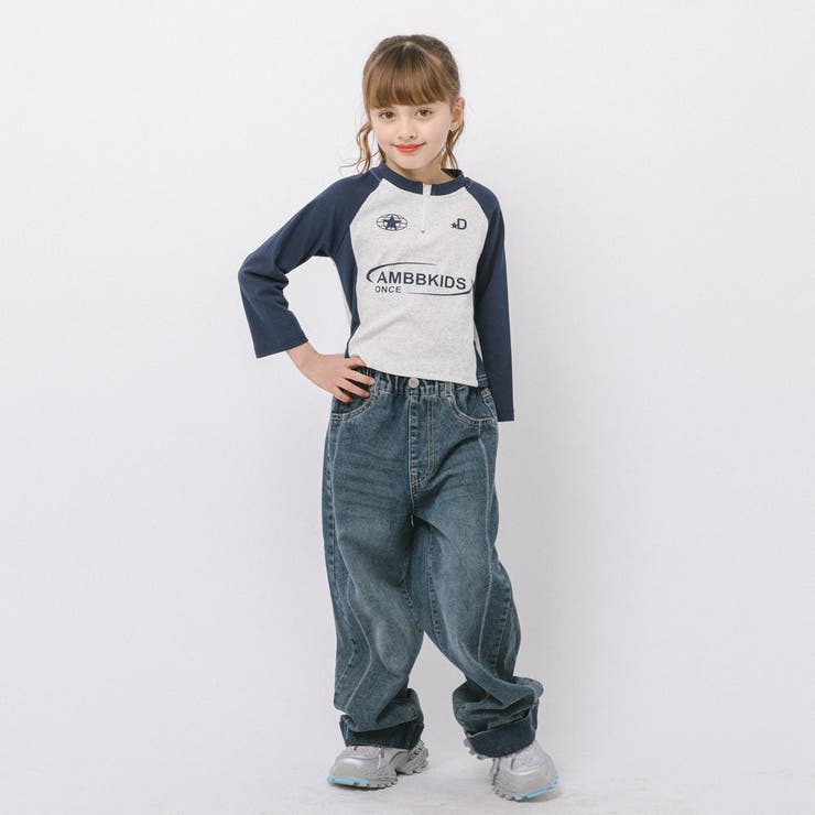 バイカラーフロントロゴプリントハーフジップトップス | URBAN CHERRY | 詳細画像23 