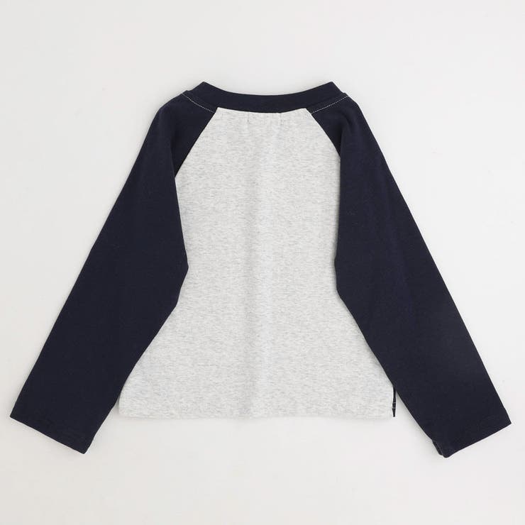 バイカラーフロントロゴプリントハーフジップトップス | URBAN CHERRY | 詳細画像4 