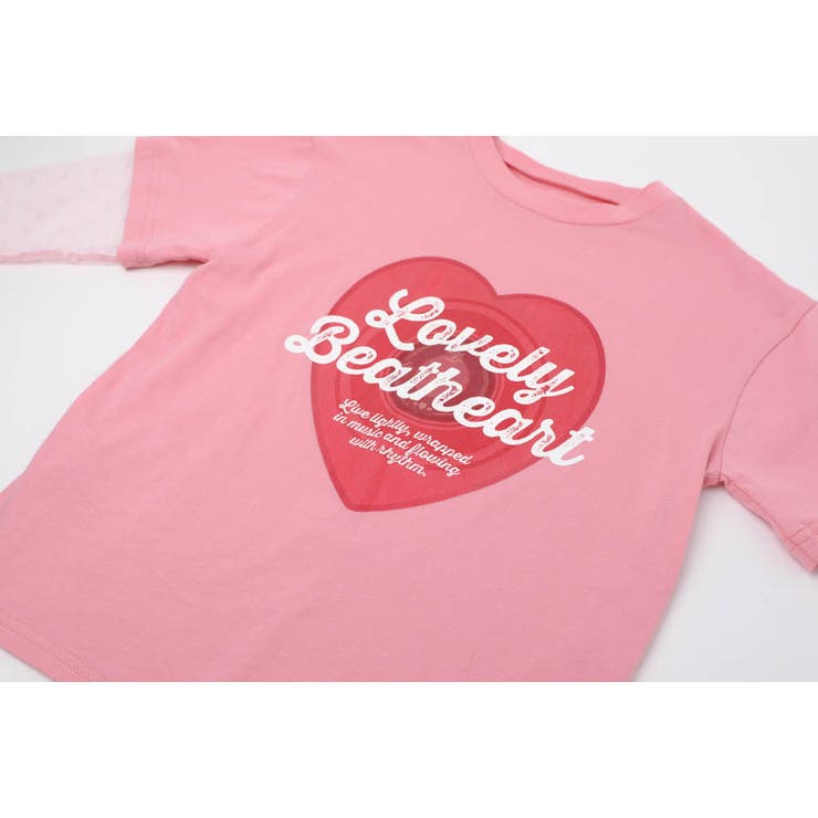 ハートレコードプリントチュールドッキングTシャツ | URBAN CHERRY | 詳細画像24 