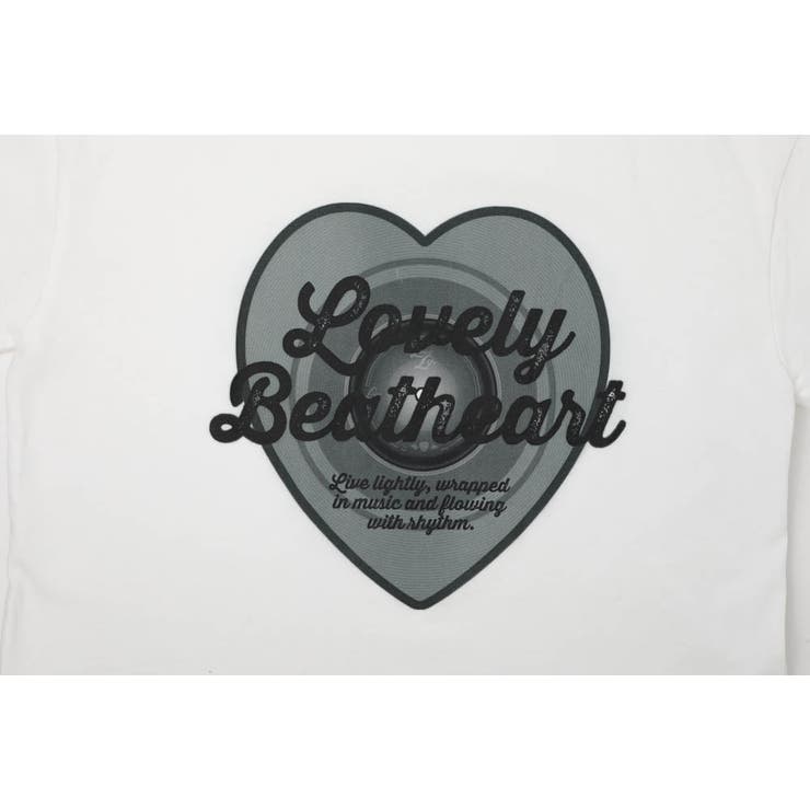 ハートレコードプリントチュールドッキングTシャツ | URBAN CHERRY | 詳細画像31 