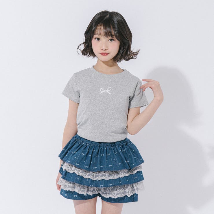 バックカットデザインワンポイントリボンプリントTシャツ | URBAN CHERRY | 詳細画像15 
