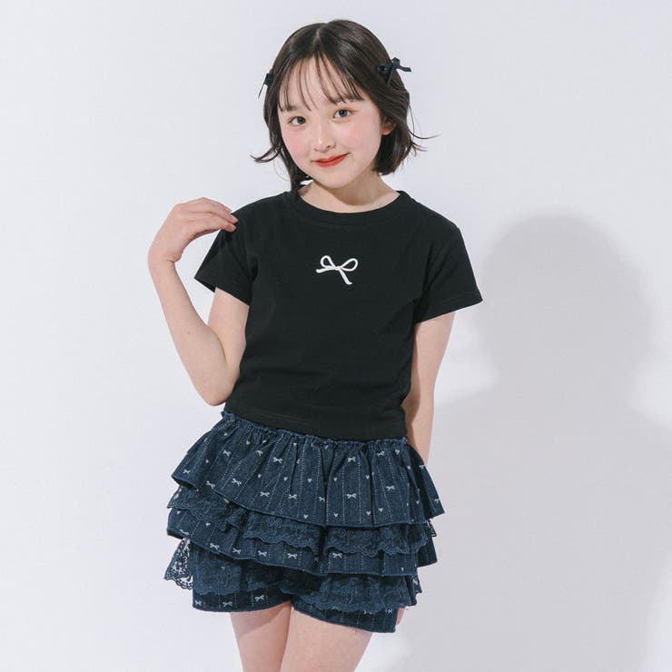 バックカットデザインワンポイントリボンプリントTシャツ | URBAN CHERRY | 詳細画像24 