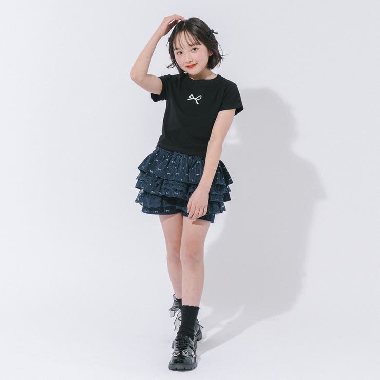 バックカットデザインワンポイントリボンプリントTシャツ | URBAN CHERRY | 詳細画像27 