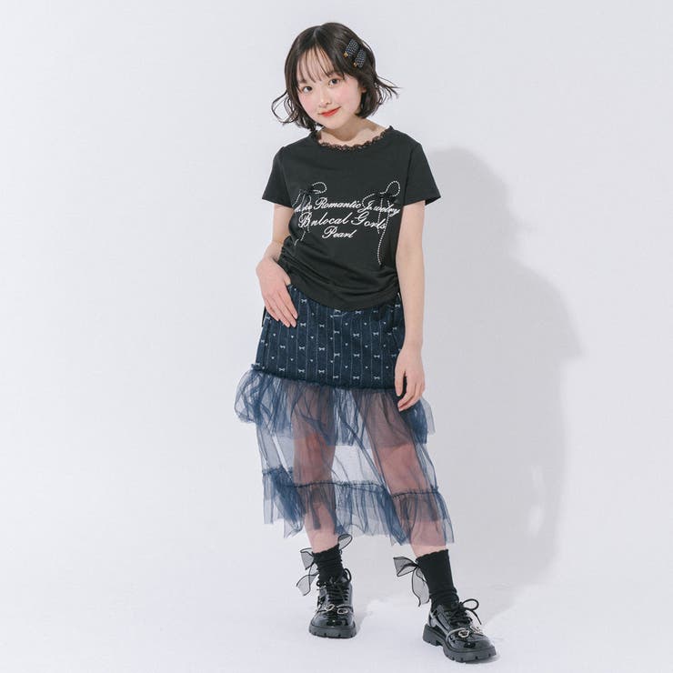 ネックレースデザインリボンプリントTシャツ | URBAN CHERRY | 詳細画像15 