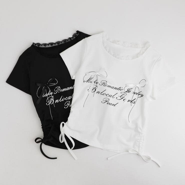ネックレースデザインリボンプリントTシャツ | URBAN CHERRY | 詳細画像2 