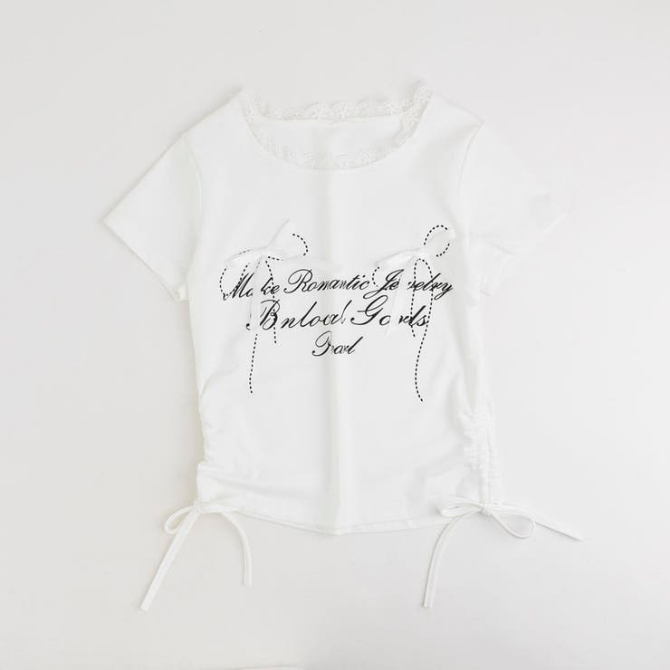 ネックレースデザインリボンプリントTシャツ | URBAN CHERRY | 詳細画像4 