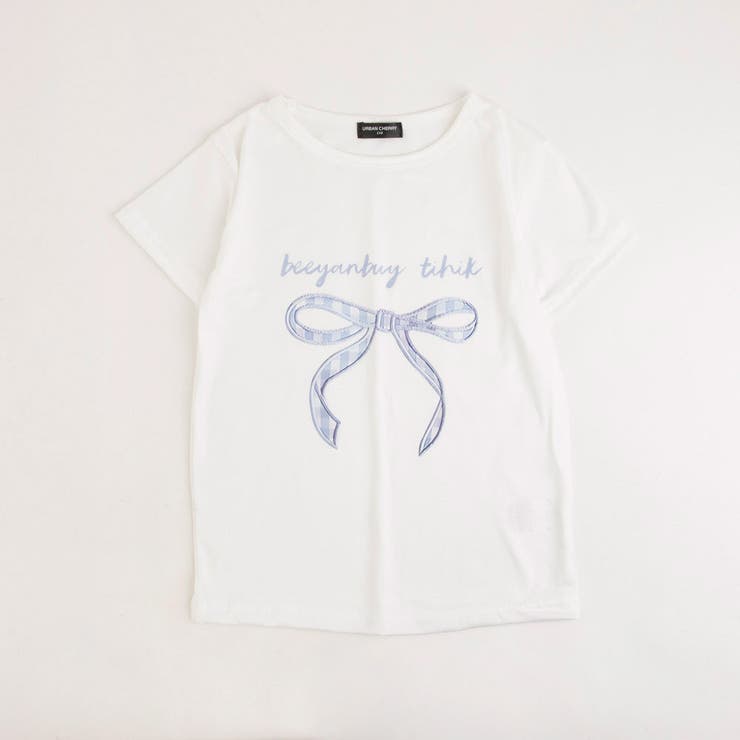 ギンガムチェックリボン刺繍Tシャツ | URBAN CHERRY | 詳細画像5 