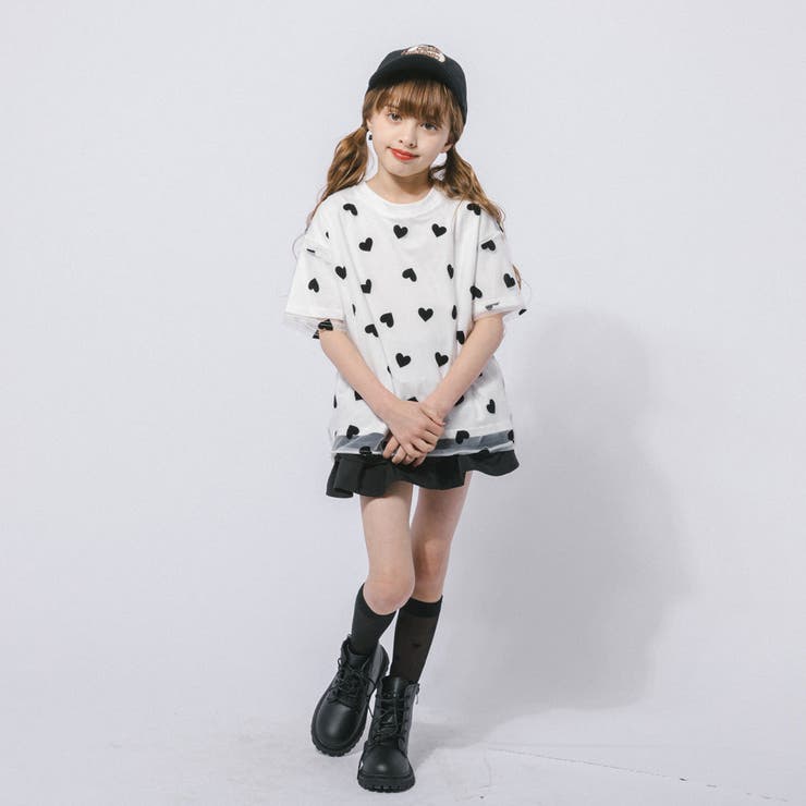 ハートチュールドッキングオーバーサイズトップス | URBAN CHERRY | 詳細画像9 