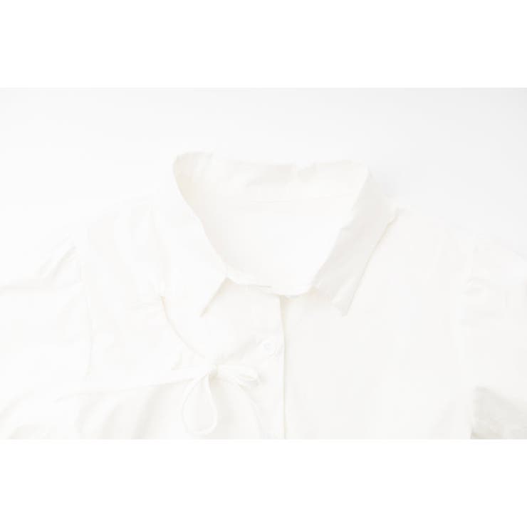 カットデザインギャザーパフスリーブクロップドブラウス | URBAN CHERRY | 詳細画像14 