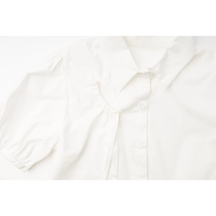 カットデザインギャザーパフスリーブクロップドブラウス | URBAN CHERRY | 詳細画像16 