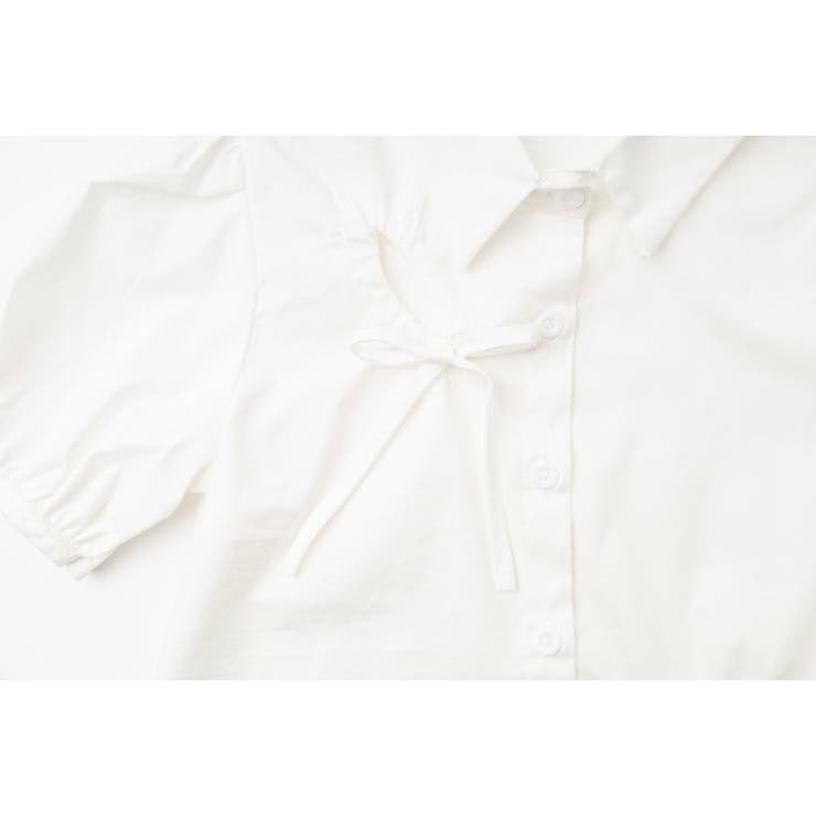 カットデザインギャザーパフスリーブクロップドブラウス | URBAN CHERRY | 詳細画像17 