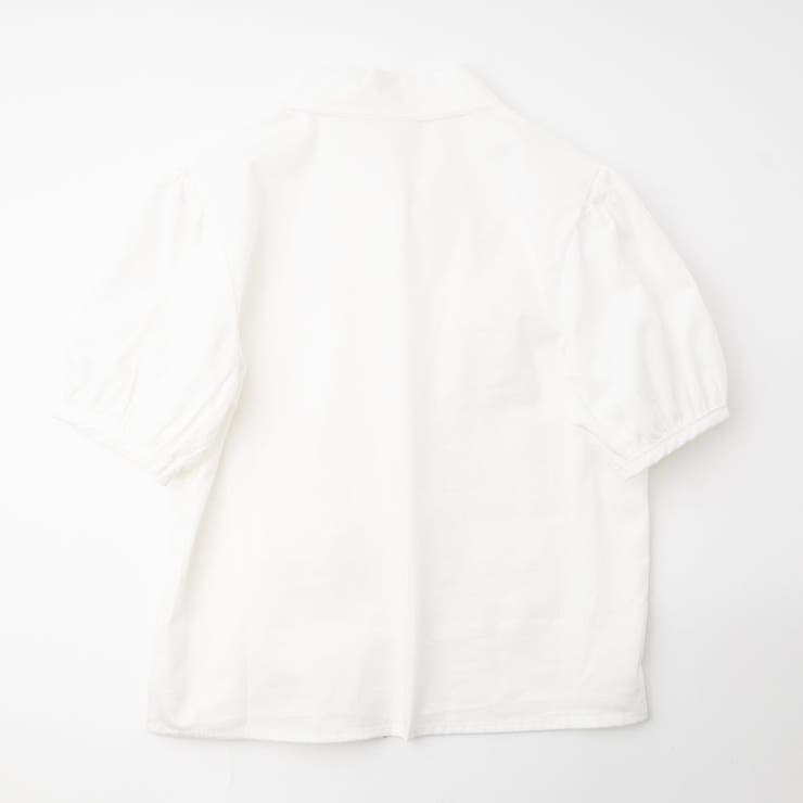 カットデザインギャザーパフスリーブクロップドブラウス | URBAN CHERRY | 詳細画像4 