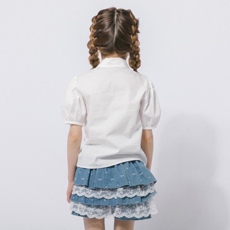 カットデザインギャザーパフスリーブクロップドブラウス | URBAN CHERRY | 詳細画像6 