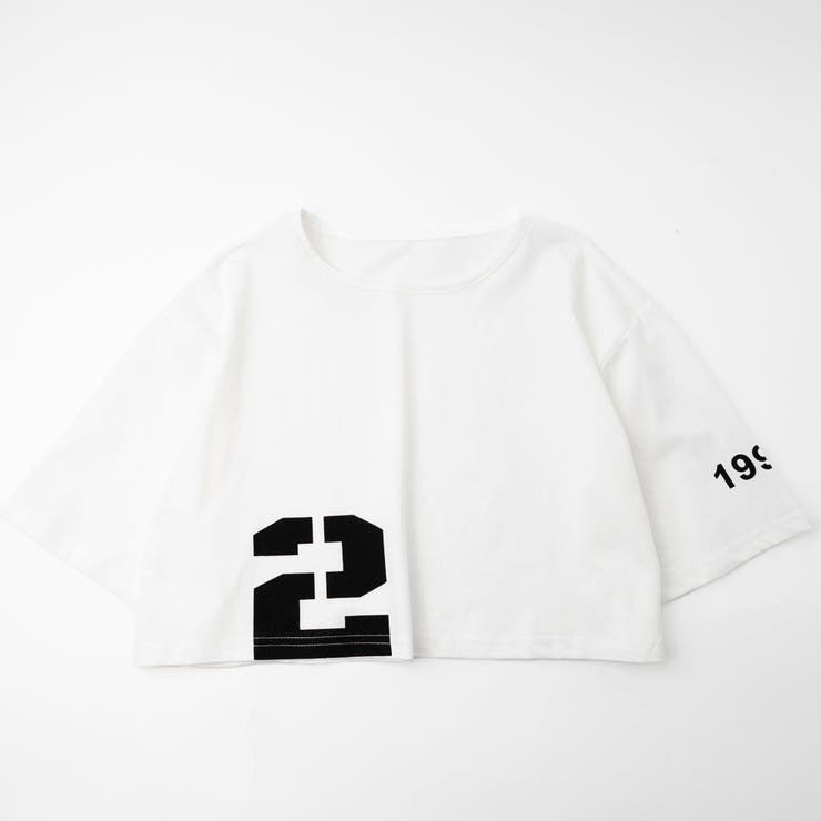クロップドナンバーロゴデザインTシャツ | URBAN CHERRY | 詳細画像2 
