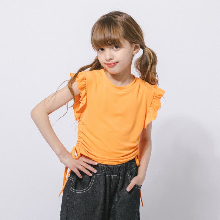 フレンチスリーブフリルサイドギャザートップス | URBAN CHERRY | 詳細画像5 