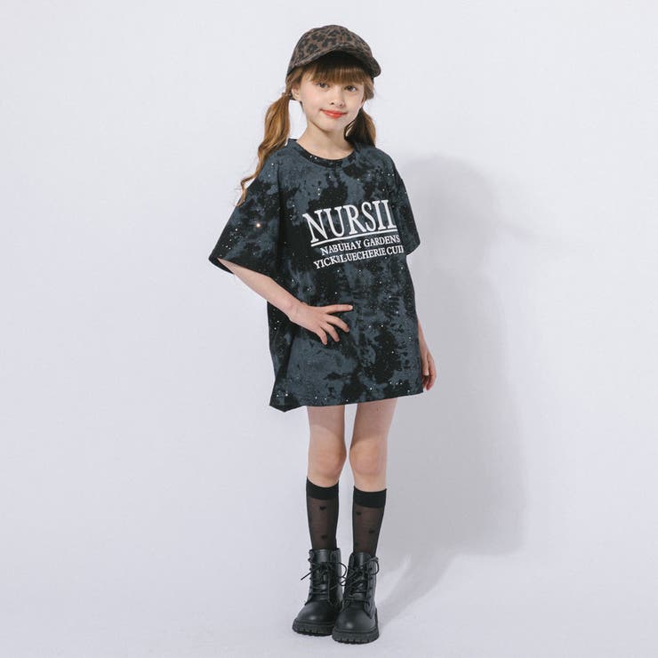 ラメデザインロゴプリントオーバーサイズTシャツ | URBAN CHERRY | 詳細画像10 