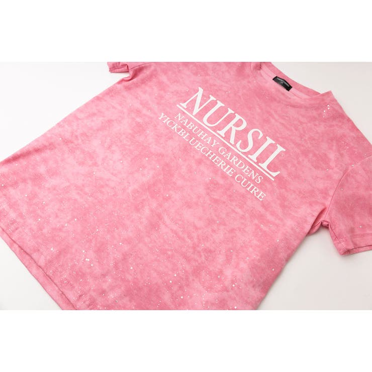 ラメデザインロゴプリントオーバーサイズTシャツ | URBAN CHERRY | 詳細画像16 