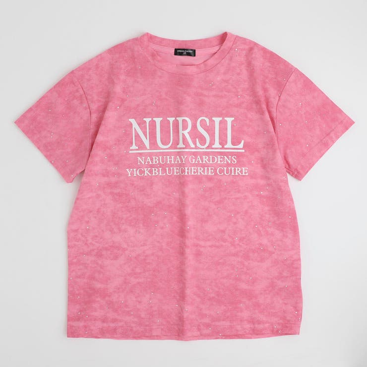 ラメデザインロゴプリントオーバーサイズTシャツ | URBAN CHERRY | 詳細画像4 