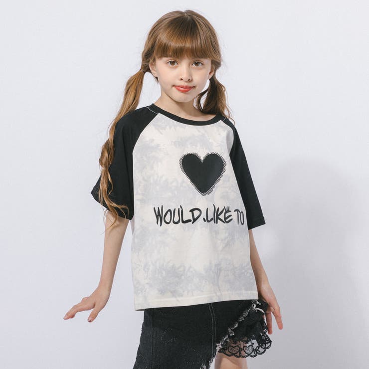 タイダイデザインハートロゴプリントラグランオーバーサイズTシャツ | URBAN CHERRY | 詳細画像10 