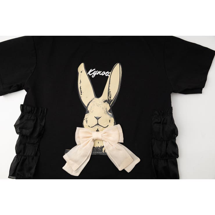 ラビットプリントオーガンジーリボンオーバーサイズTシャツ | URBAN CHERRY | 詳細画像22 