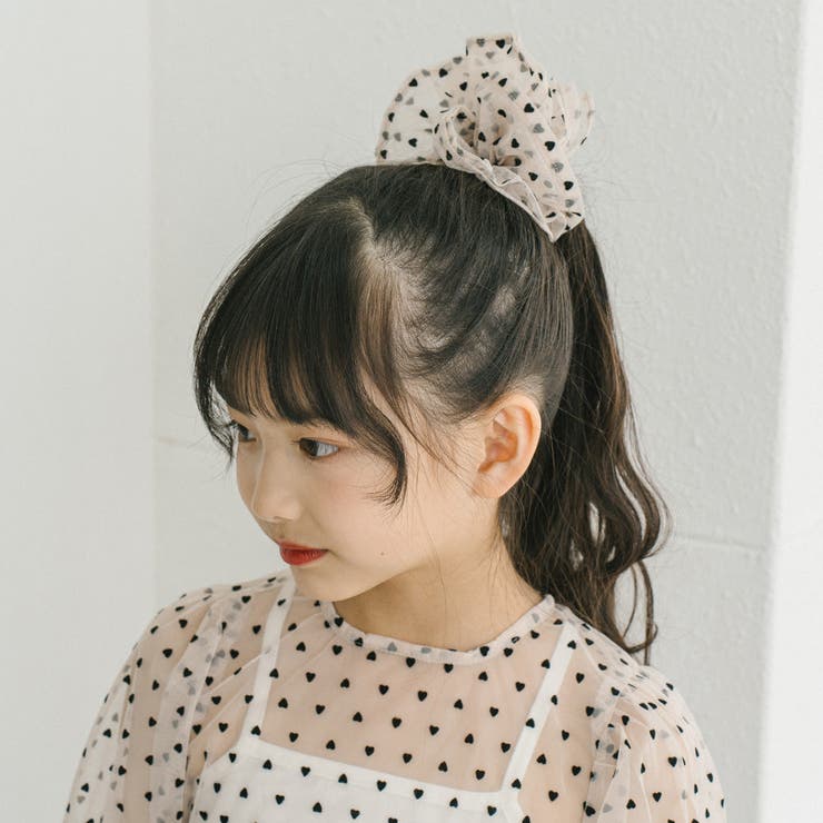 【シュシュ付き】ハートドットシアーパフスリーブペプラムトップス | URBAN CHERRY | 詳細画像20 