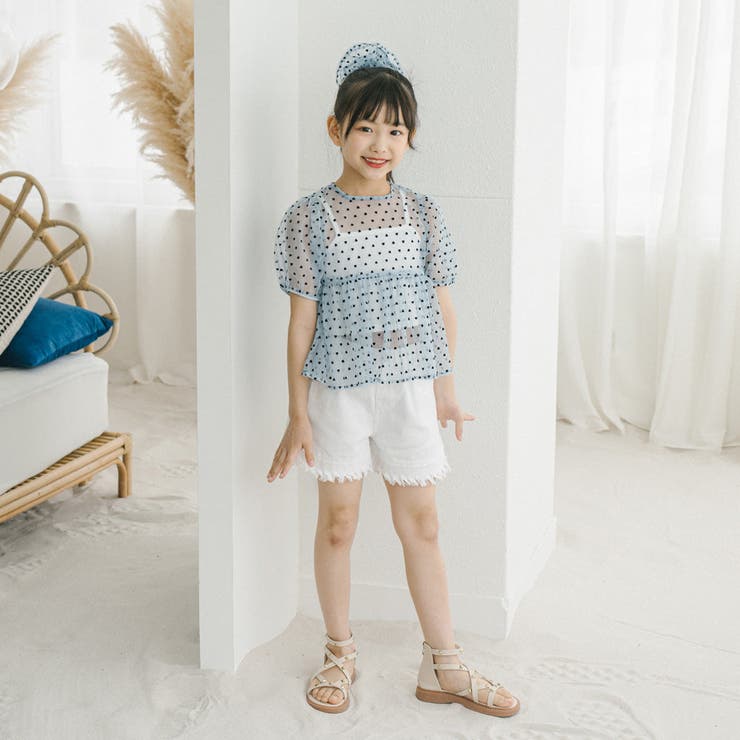 【シュシュ付き】ハートドットシアーパフスリーブペプラムトップス | URBAN CHERRY | 詳細画像26 