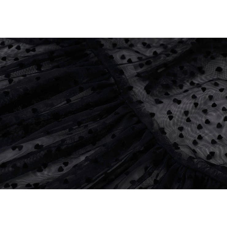 【シュシュ付き】ハートドットシアーパフスリーブペプラムトップス | URBAN CHERRY | 詳細画像41 