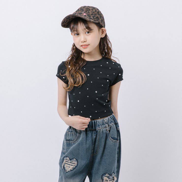 ラインストーンデザインリブミニTシャツ | URBAN CHERRY | 詳細画像10 
