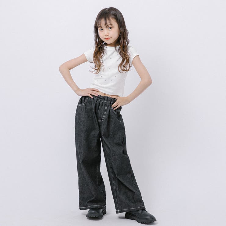 ラインストーンデザインリブミニTシャツ | URBAN CHERRY | 詳細画像15 