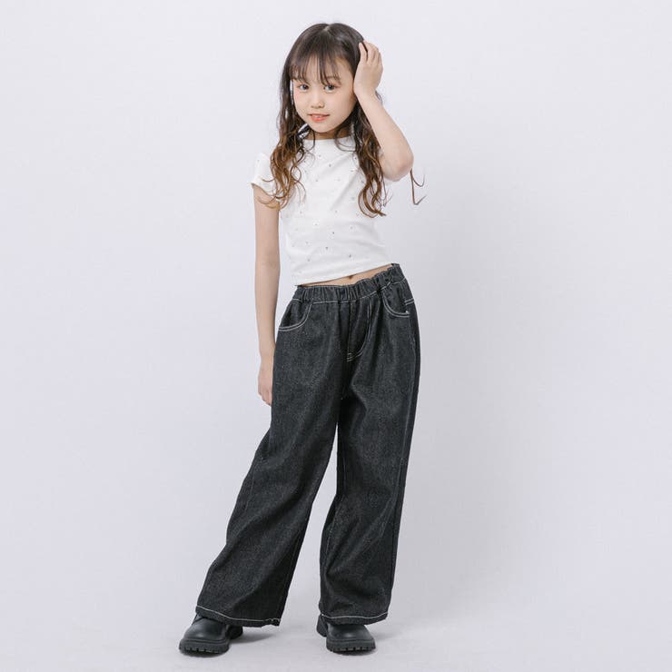 ラインストーンデザインリブミニTシャツ | URBAN CHERRY | 詳細画像16 