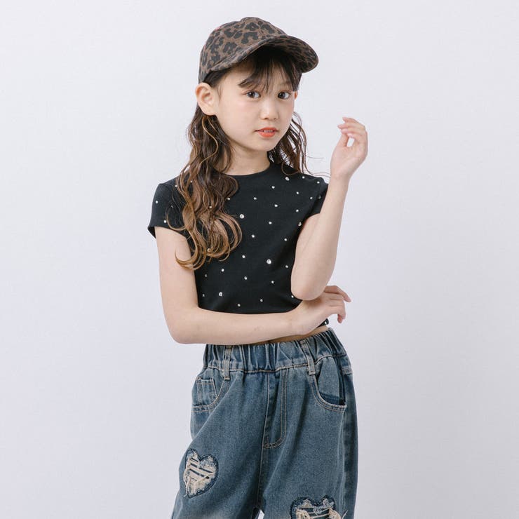 ラインストーンデザインリブミニTシャツ | URBAN CHERRY | 詳細画像9 