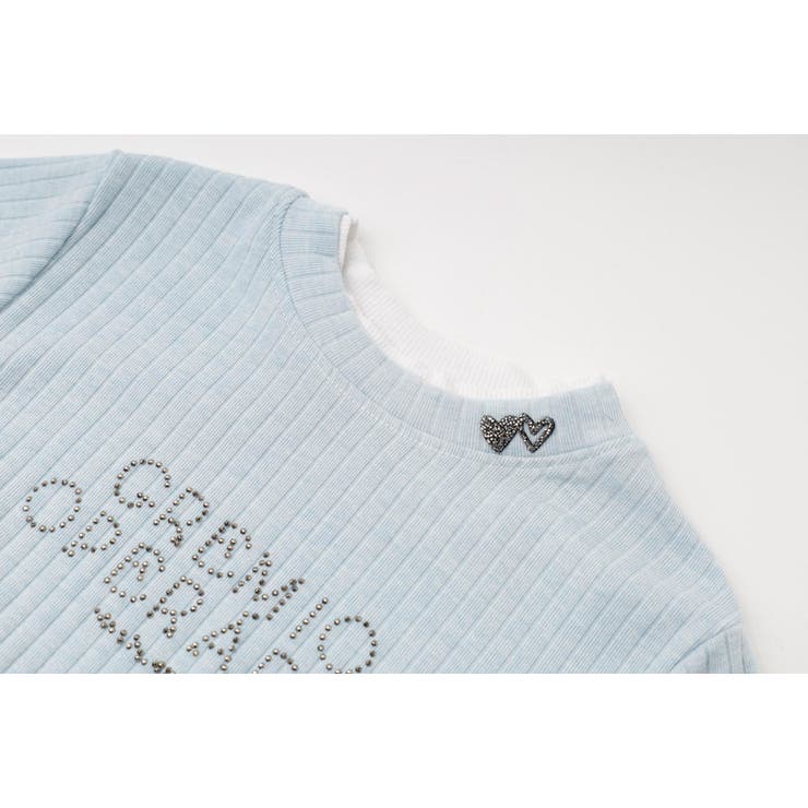 レイヤードラインストーンロゴデザインリブトップス | URBAN CHERRY | 詳細画像15 