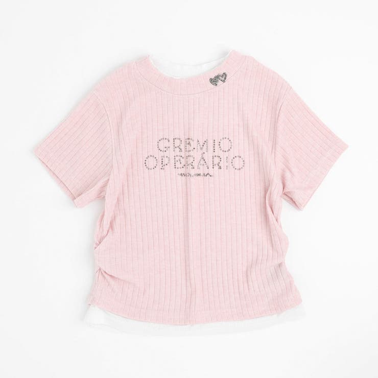 レイヤードラインストーンロゴデザインリブトップス | URBAN CHERRY | 詳細画像4 