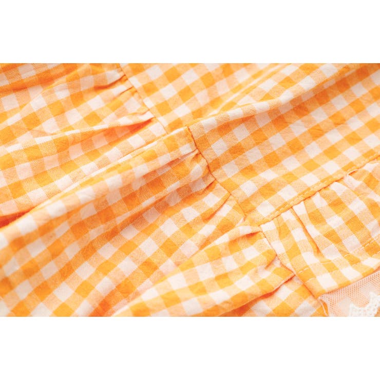 ギンガムチェックレースフリルノースリーブペプラムブラウス | URBAN CHERRY | 詳細画像17 